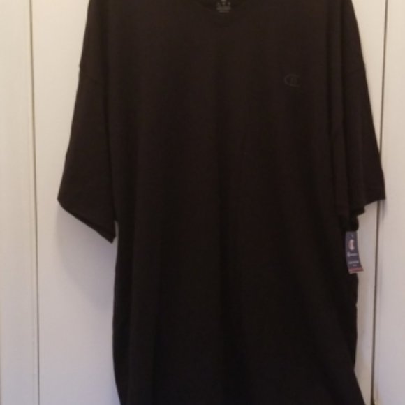 Champion Cotton Blend Graphic Logo Vneck Shirt - Picture 5 of 5